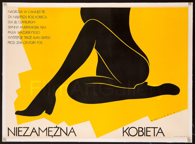 An Unmarried Woman (Niezamenza Kobieta) Polish B1 (26x38) Original Vintage Movie Poster