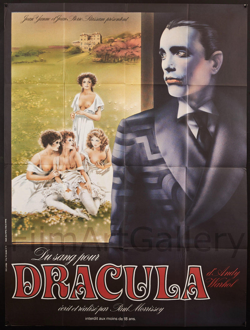 Andy Warhol's Dracula French 1 panel (47x63) Original Vintage Movie Poster