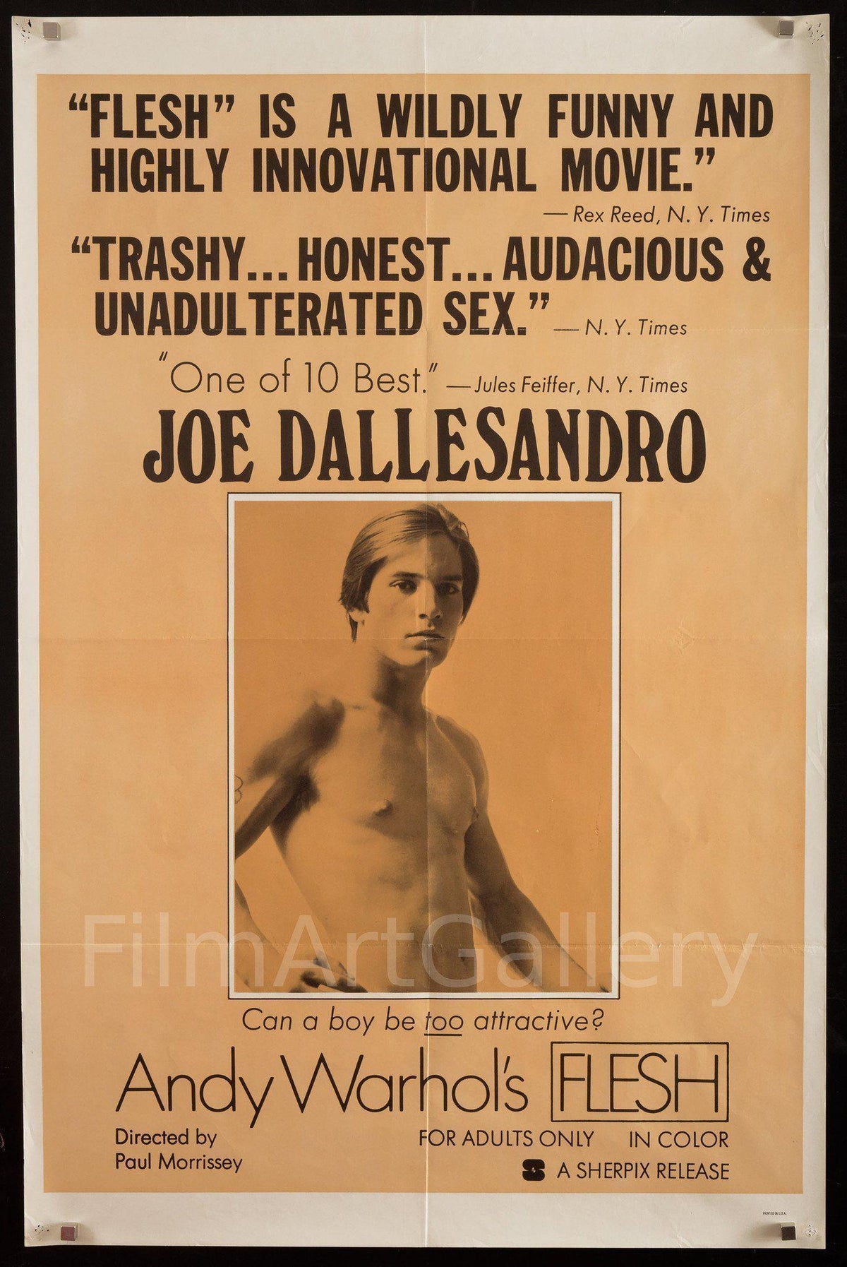 Andy Warhol&#39;s Flesh 1 Sheet (27x41) Original Vintage Movie Poster