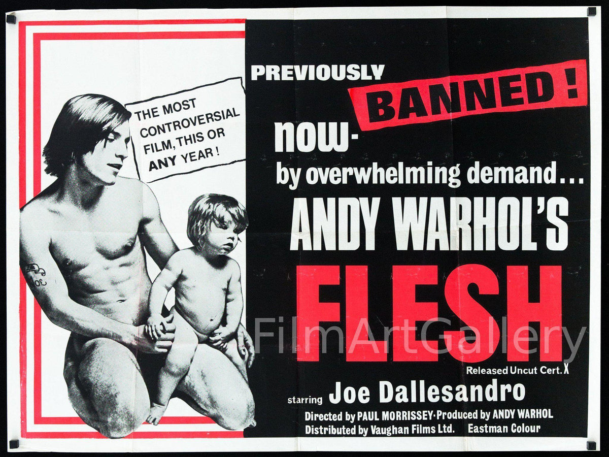 Andy Warhol&#39;s Flesh British Quad (30x40) Original Vintage Movie Poster