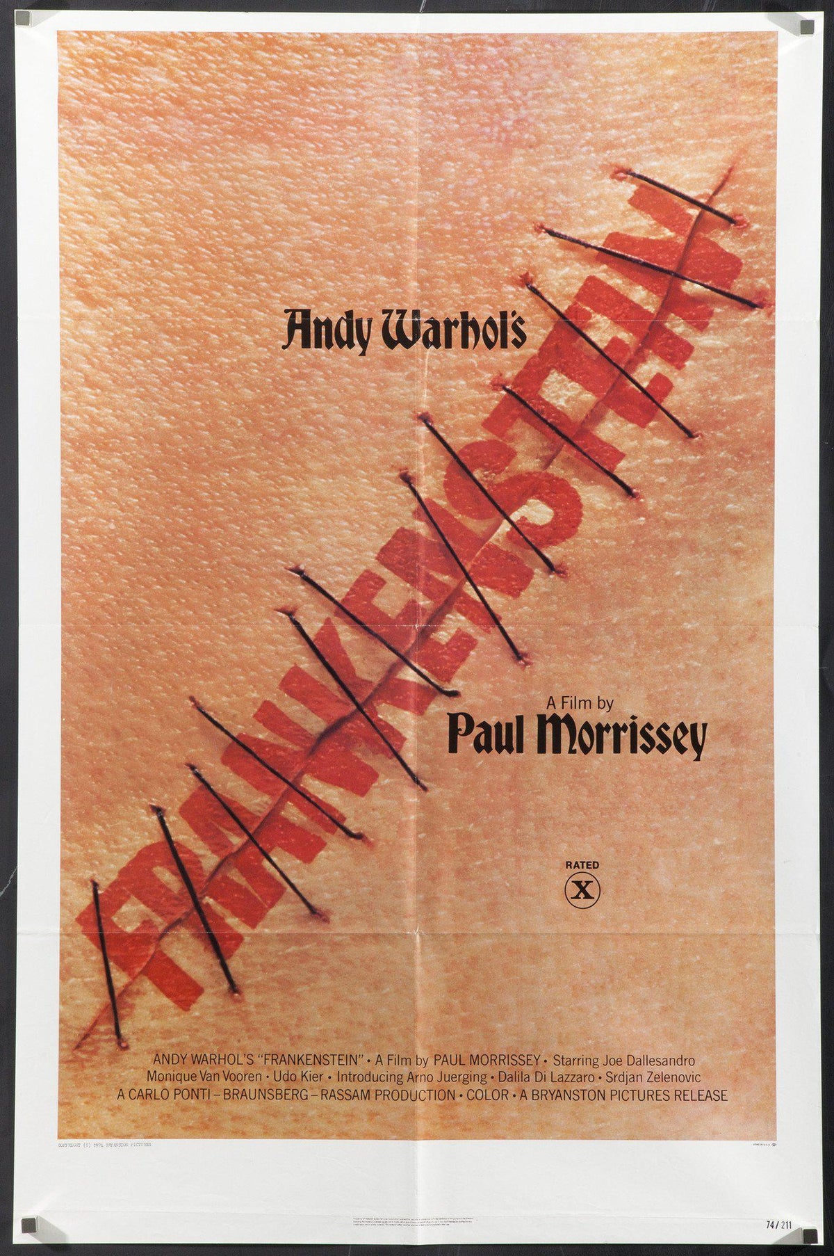 Andy Warhol&#39;s Frankenstein 1 Sheet (27x41) Original Vintage Movie Poster