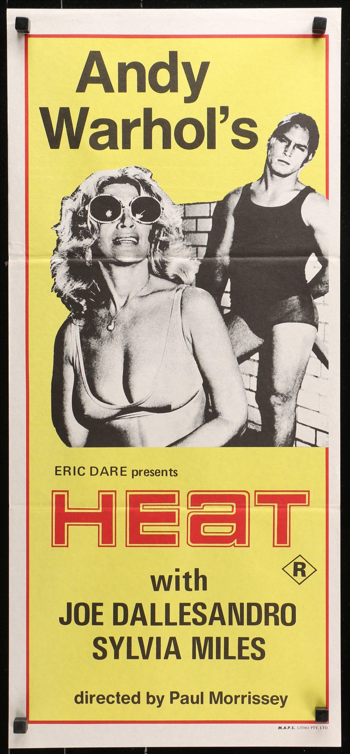 Andy Warhol&#39;s Heat Australian Daybill (13x30) Original Vintage Movie Poster