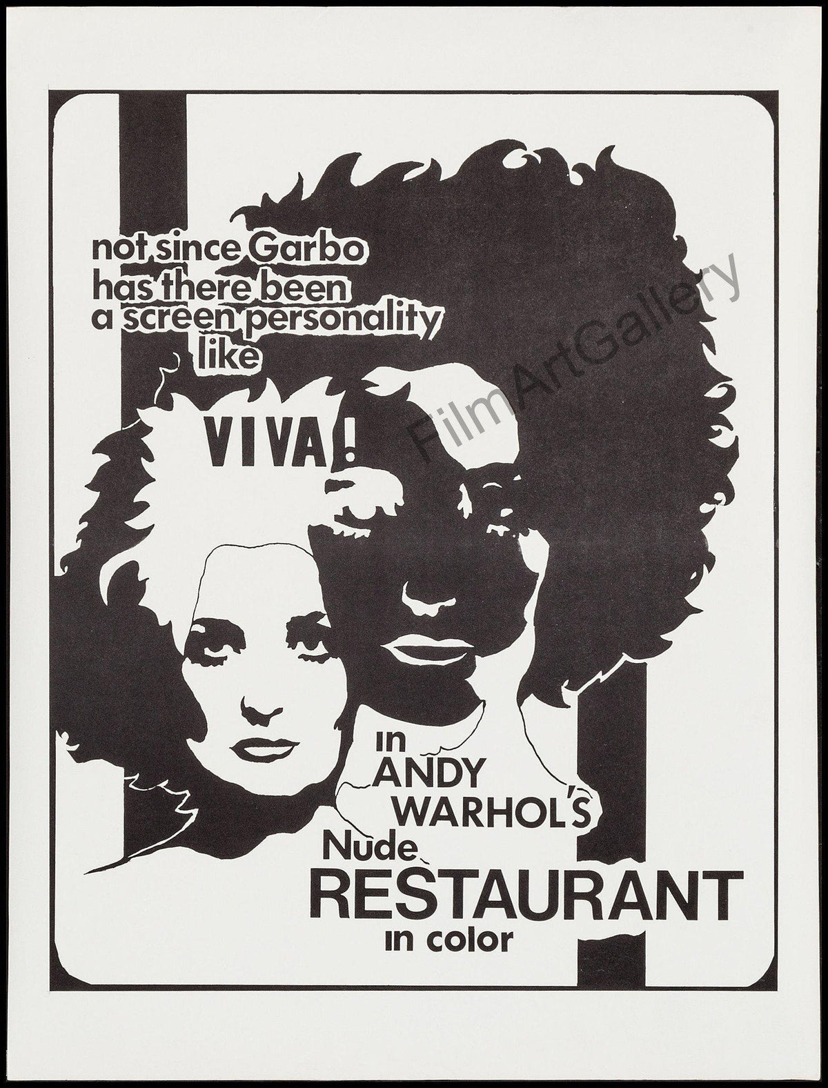 Andy Warhol&#39;s Nude Restaurant 19x25 Original Vintage Movie Poster