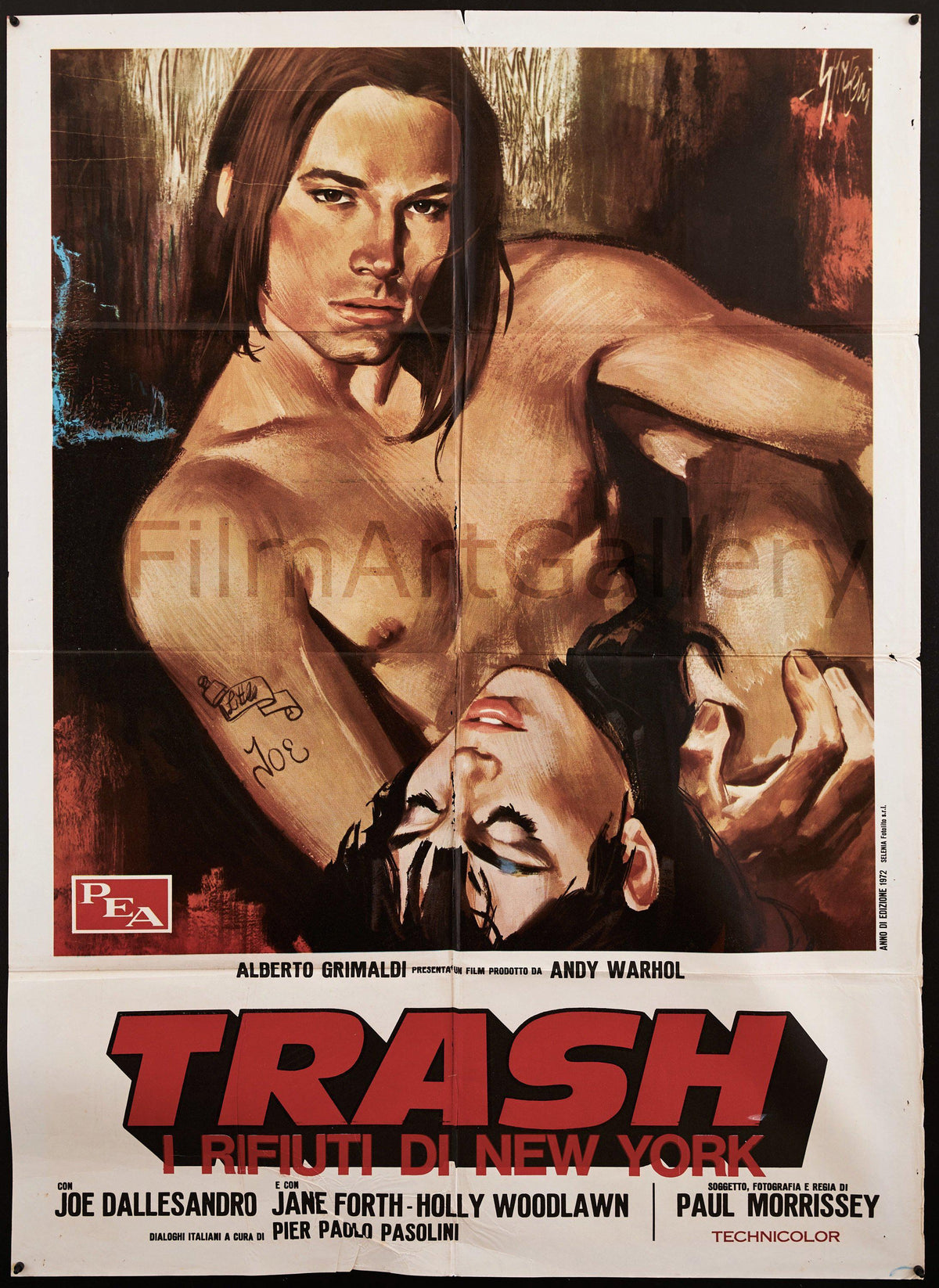 Andy Warhol&#39;s Trash Italian 2 foglio (39x55) Original Vintage Movie Poster