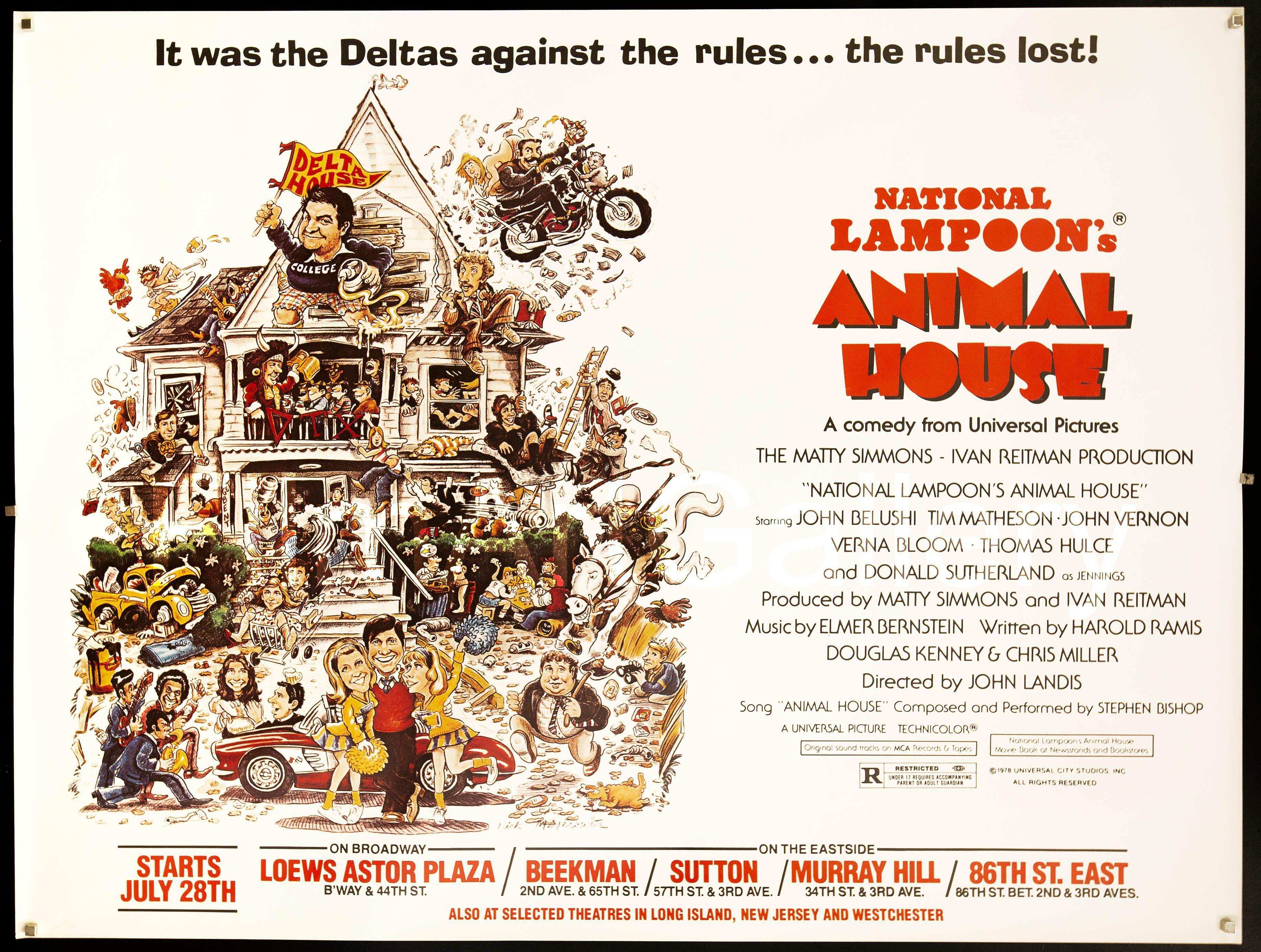 animal house poster college