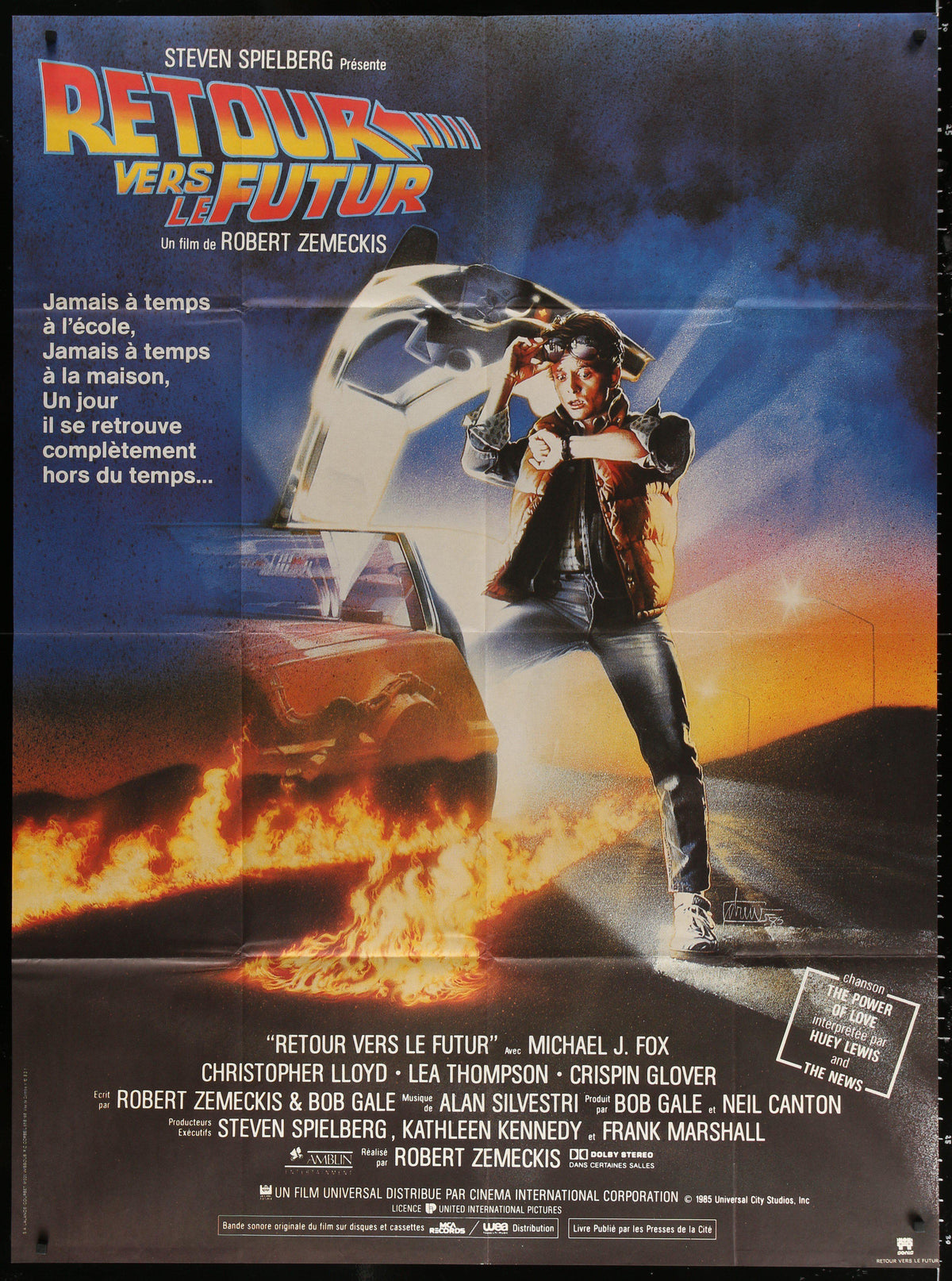 Back to the Future French 1 panel (47x63) Original Vintage Movie Poster