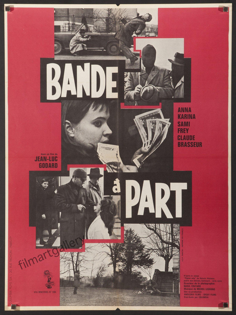 Band of Outsiders (Bande A Part) French small (23x32) Original Vintage Movie Poster