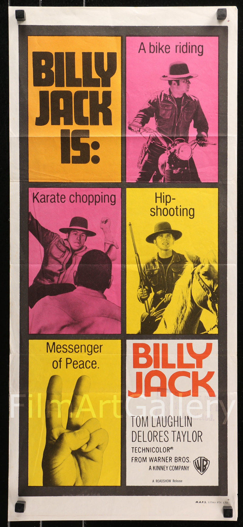 Billy Jack Australian Daybill (13x30) Original Vintage Movie Poster