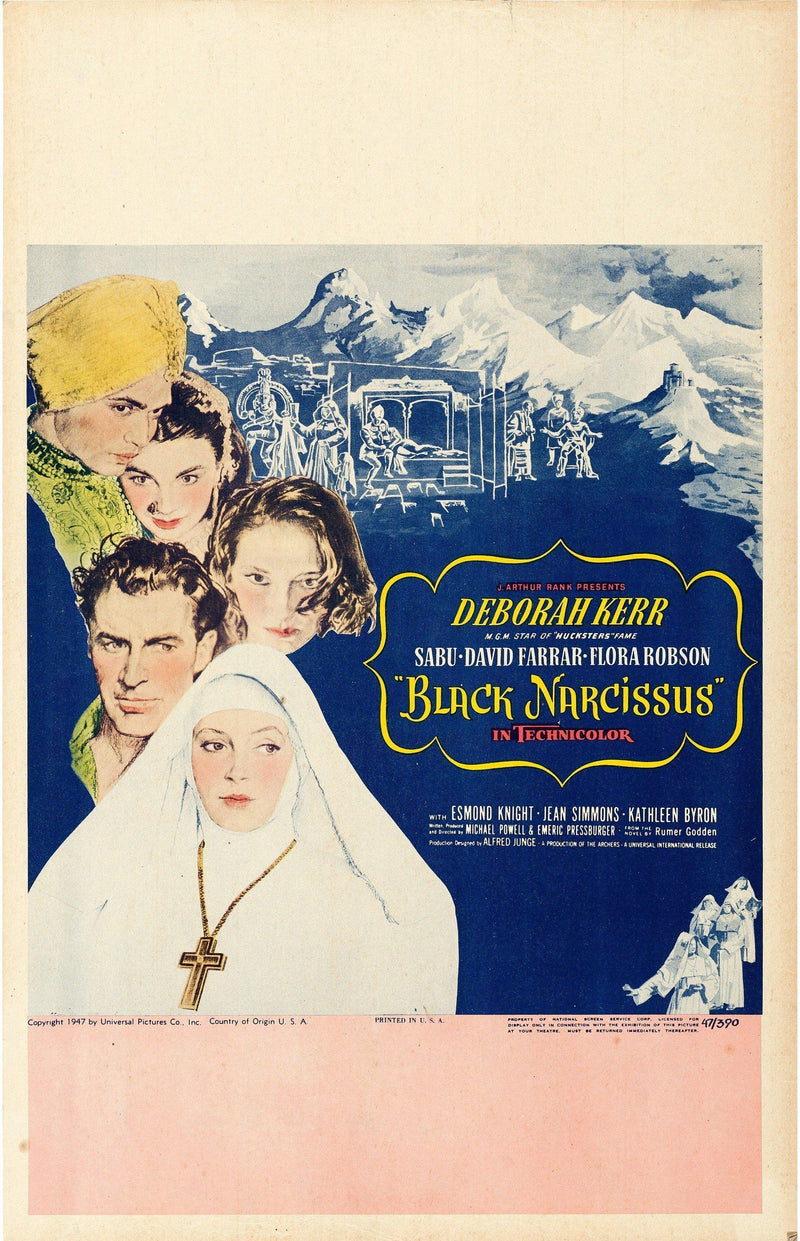 Black Narcissus Window Card (14x22) Original Vintage Movie Poster