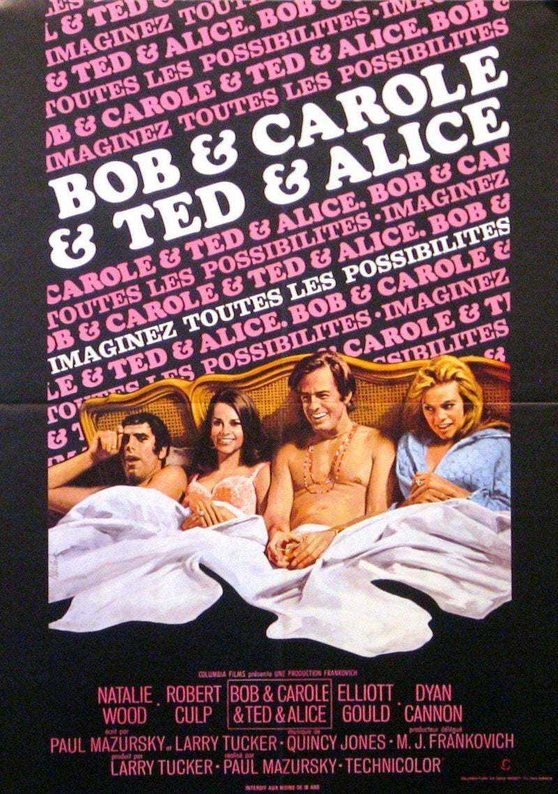 Bob & Carol & Ted & Alice French small (23x32) Original Vintage Movie Poster