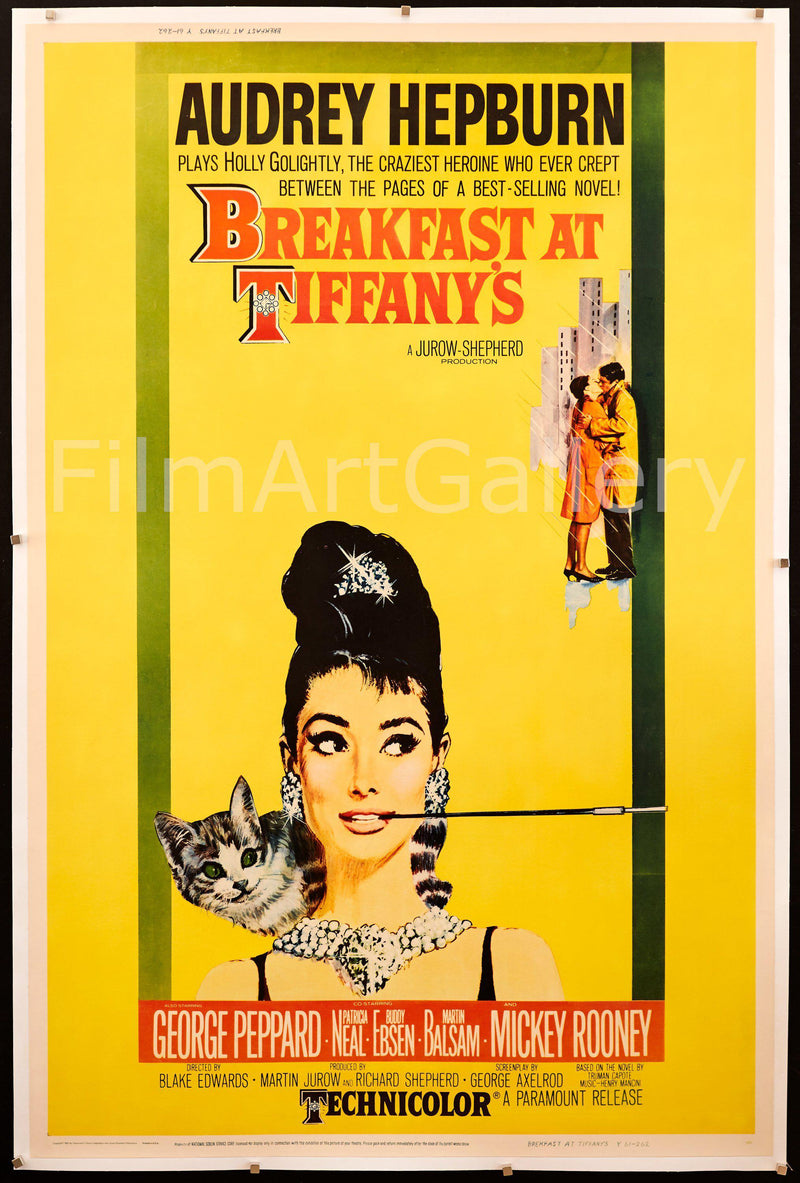 Breakfast at Tiffany's 40x60 Original Vintage Movie Poster