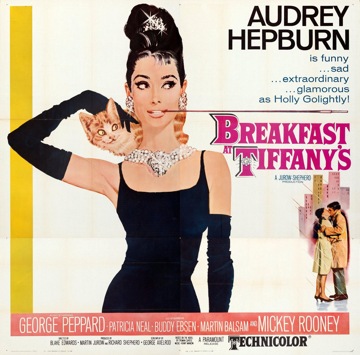 Breakfast At Tiffany&#39;s 6 Sheet (81x81) Original Vintage Movie Poster