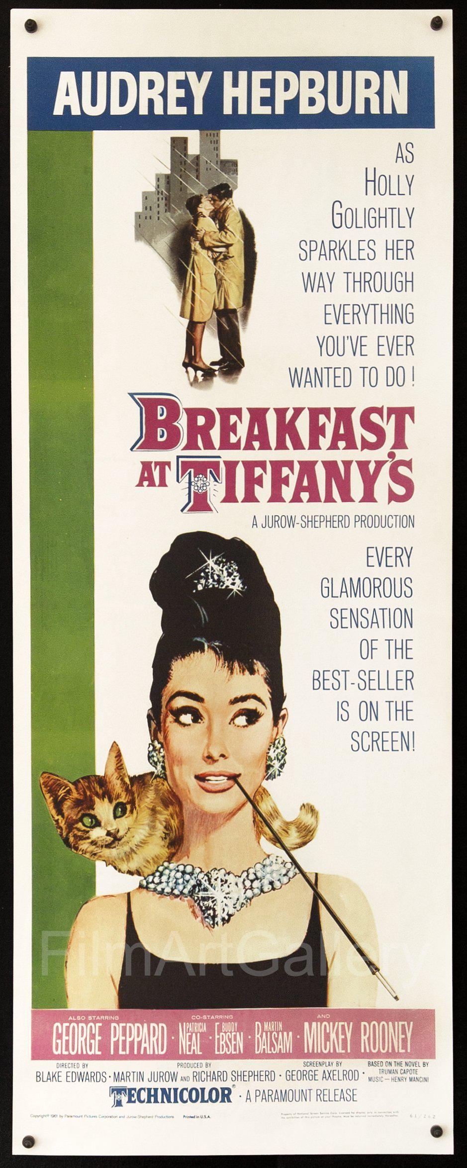 Breakfast at Tiffany&#39;s Insert (14x36) Original Vintage Movie Poster