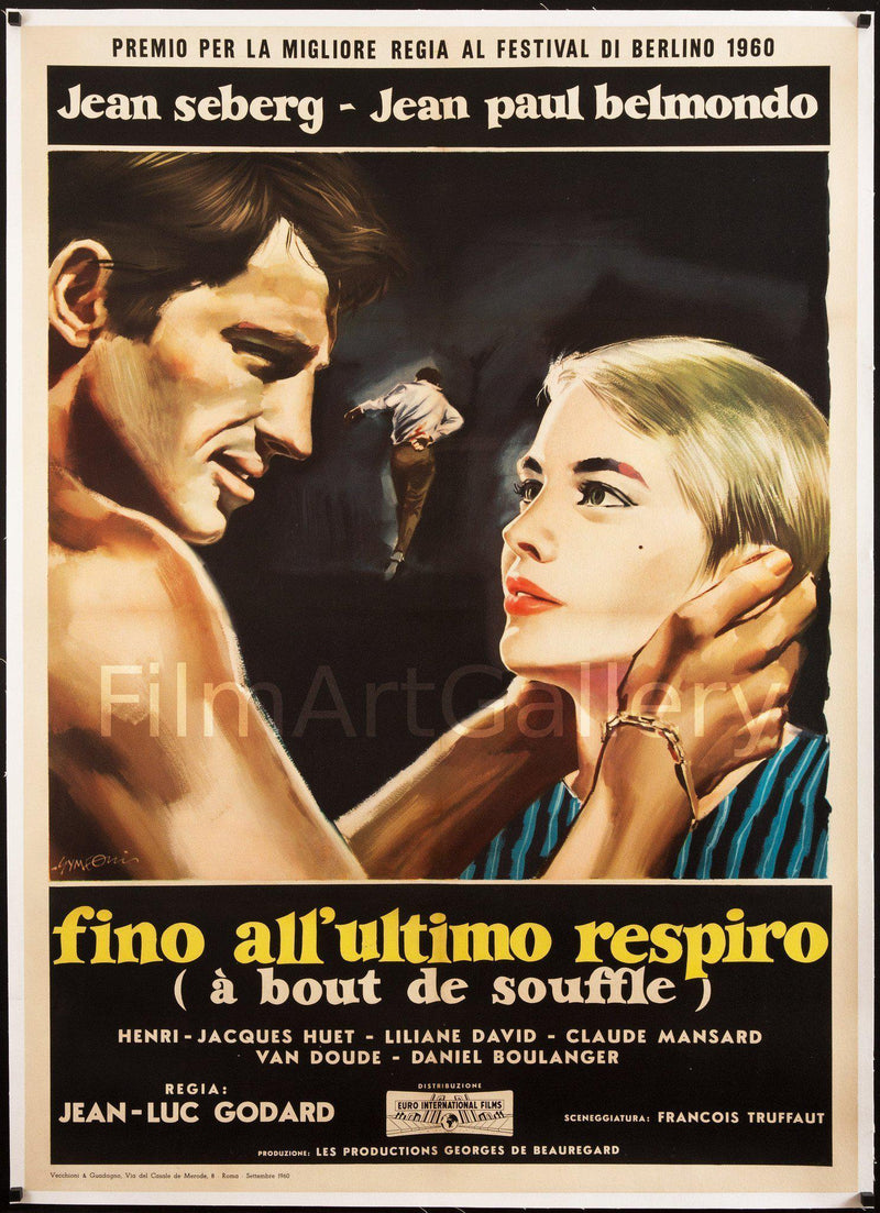 Breathless (A Bout De Souffle) Italian 2 Foglio (39x55) Original Vintage Movie Poster