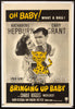 Bringing Up Baby 1 Sheet (27x41) Original Vintage Movie Poster