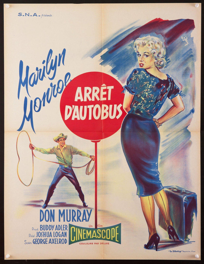 Bus Stop French small (23x32) Original Vintage Movie Poster