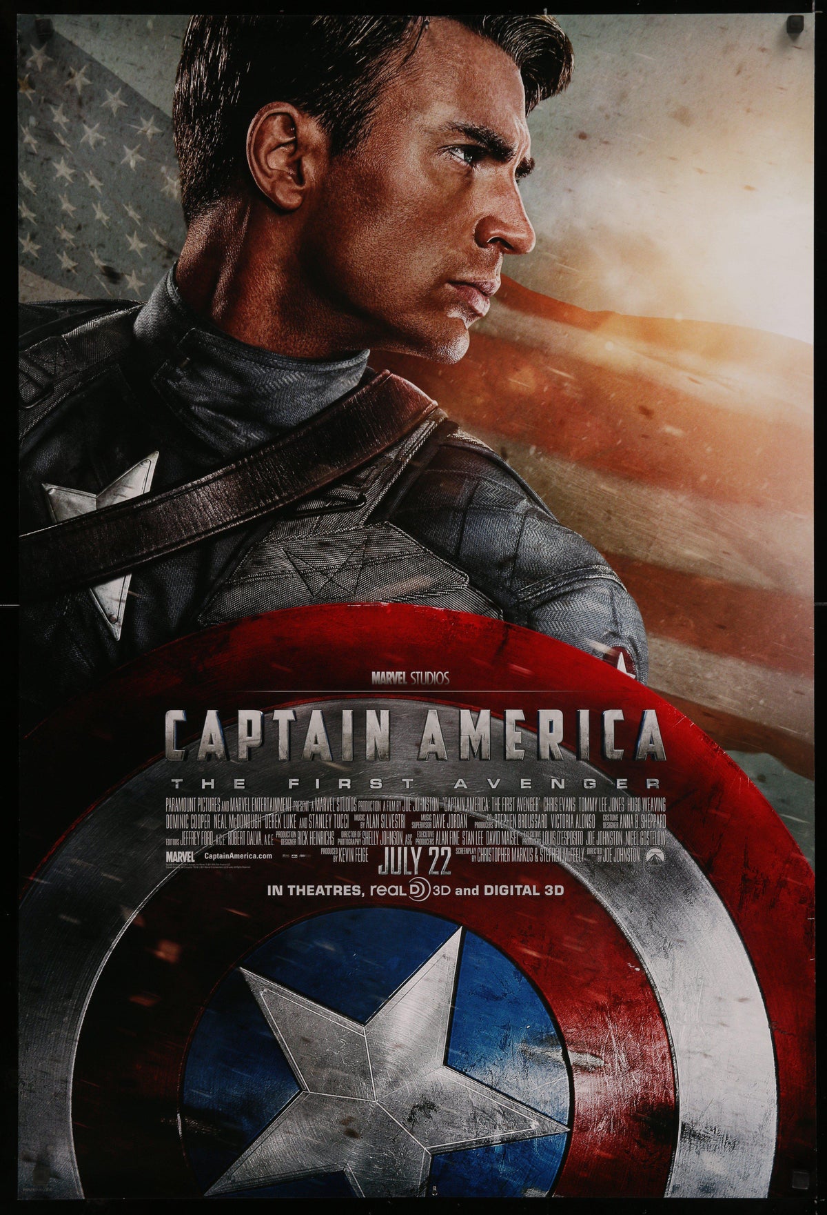 Captain America: The First Avenger 1 Sheet (27x41) Original Vintage Movie Poster