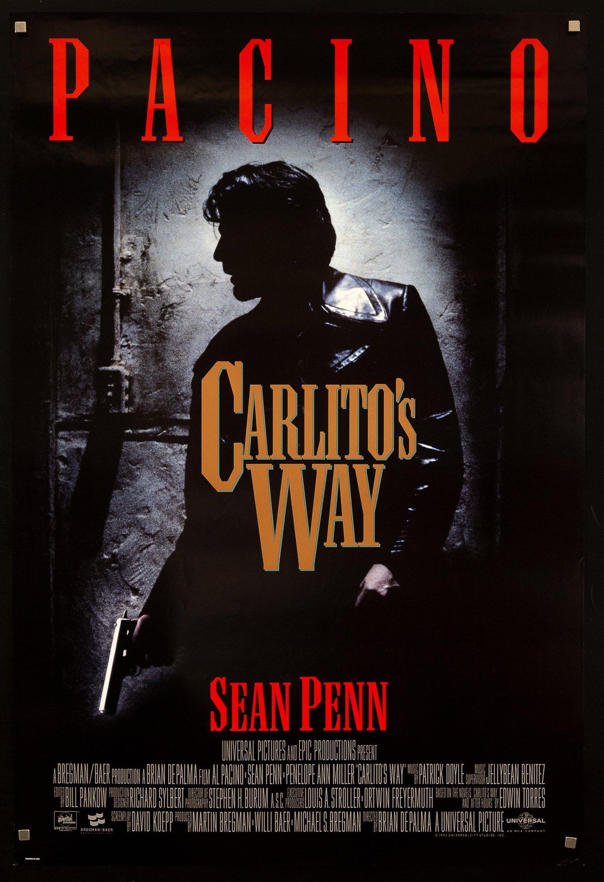 Carlito&#39;s Way 1 Sheet (27x41) Original Vintage Movie Poster