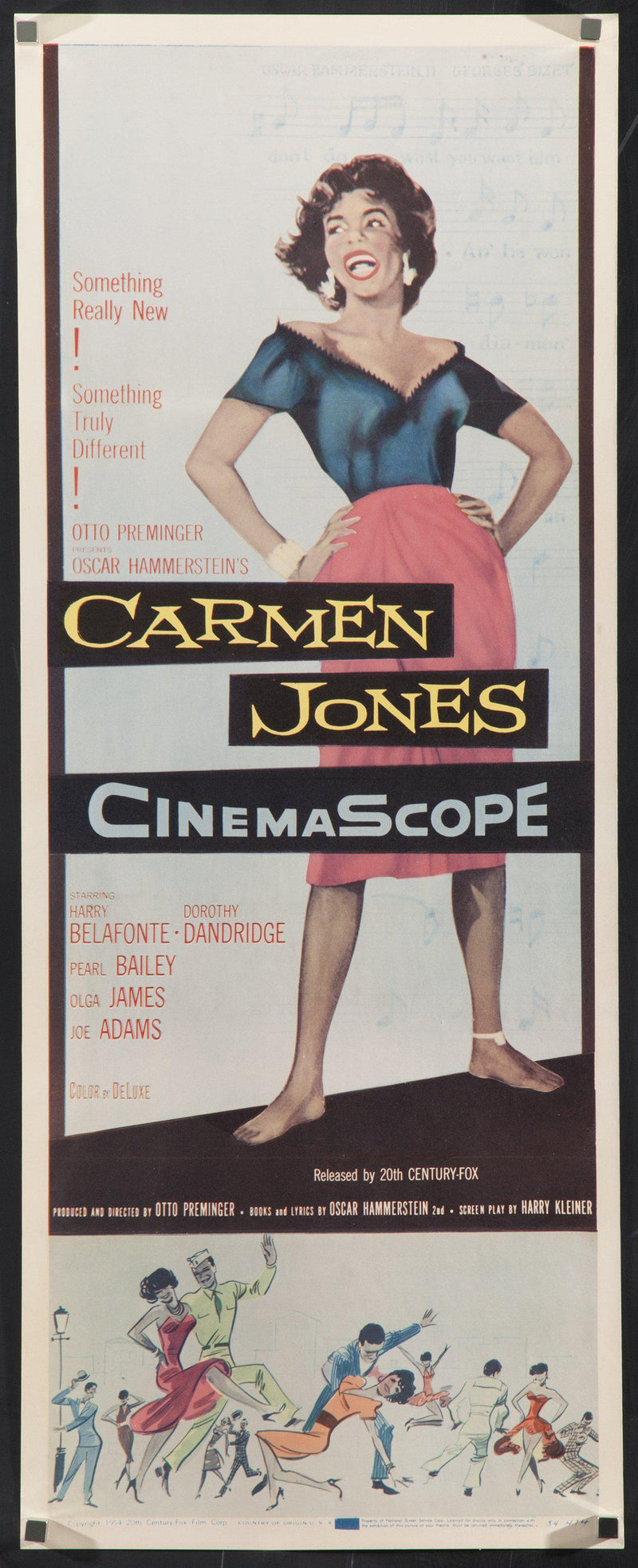 Carmen Jones Insert (14x36) Original Vintage Movie Poster