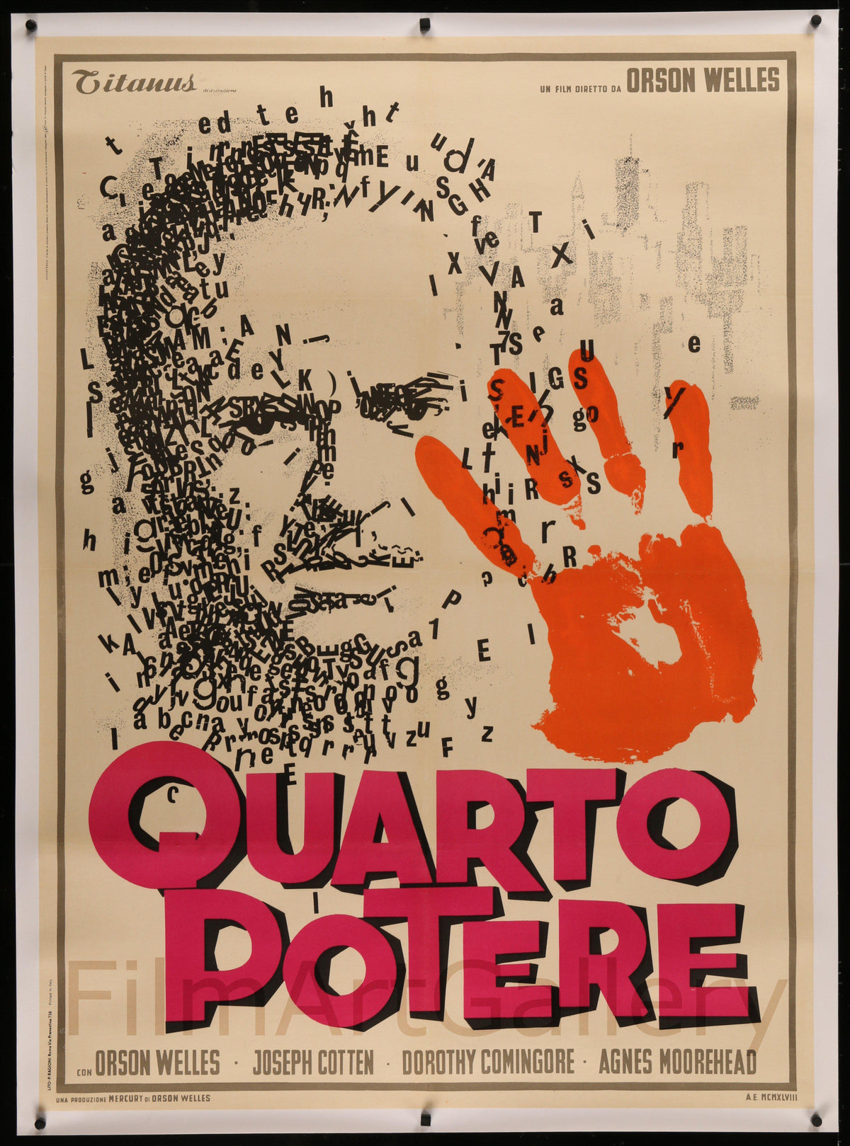 Citizen Kane Italian 2 foglio (39x55) Original Vintage Movie Poster