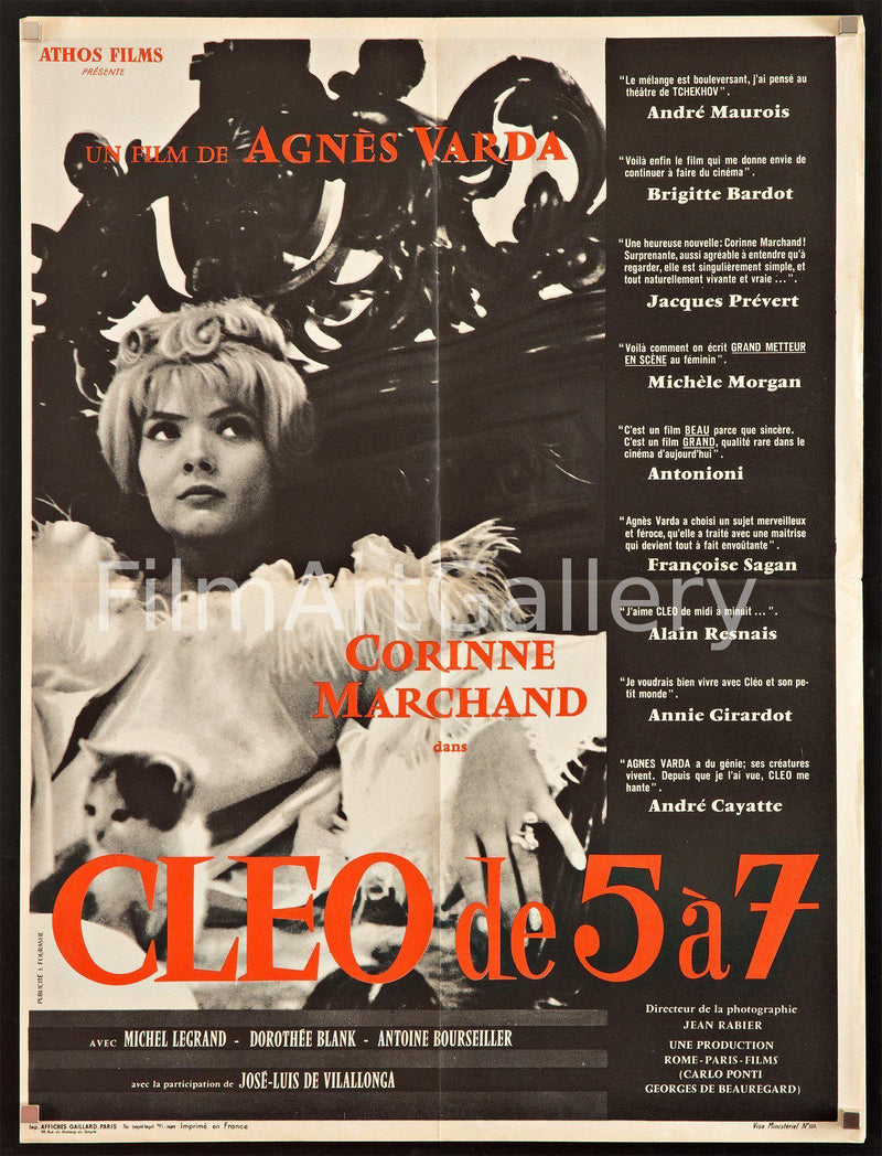 Cleo From Five to Seven (Cleo de 5 a 7) French small (23x32) Original Vintage Movie Poster