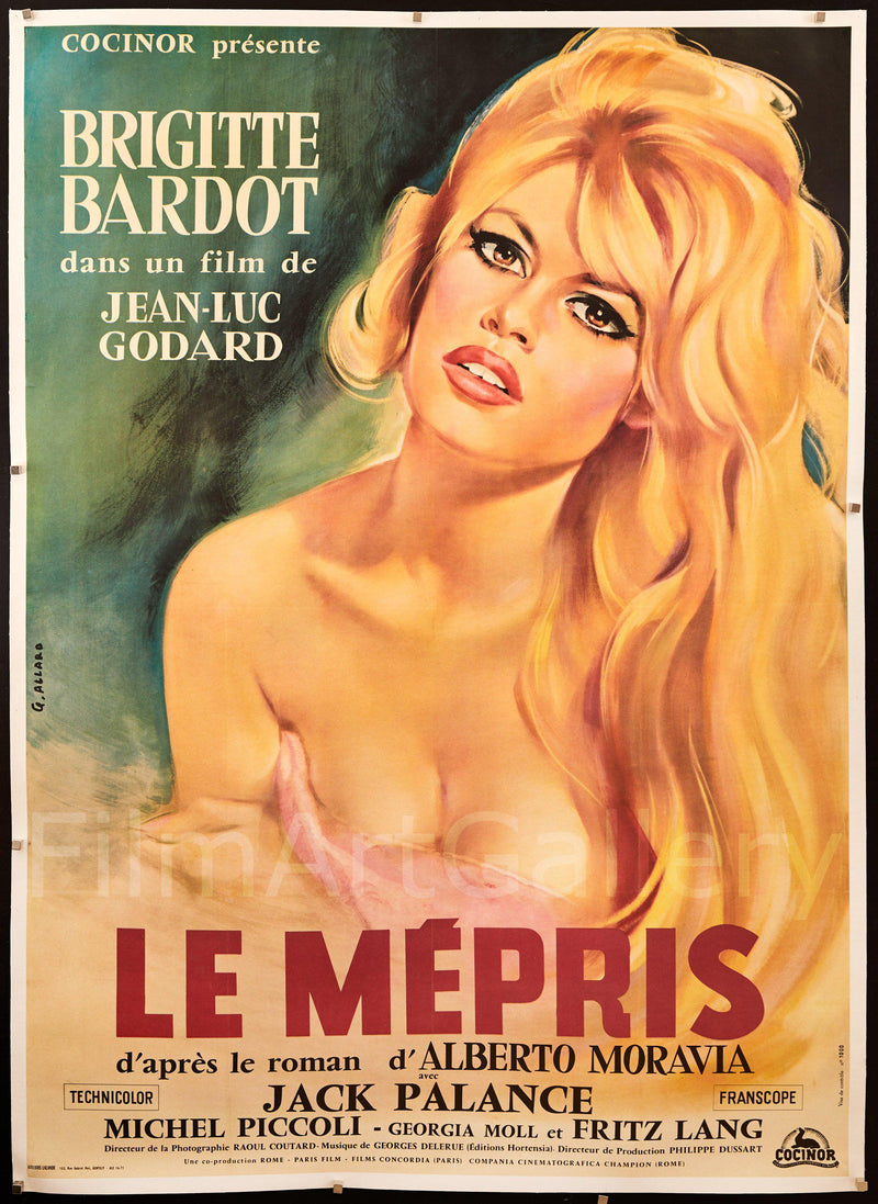 Contempt (Le Mepris) French 1 Panel (47x63) Original Vintage Movie Poster