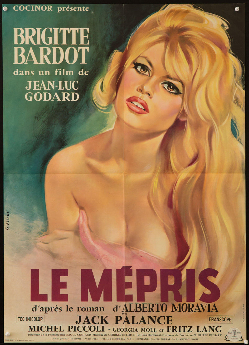 Contempt (Le Mepris) French Small (23x32) Original Vintage Movie Poster