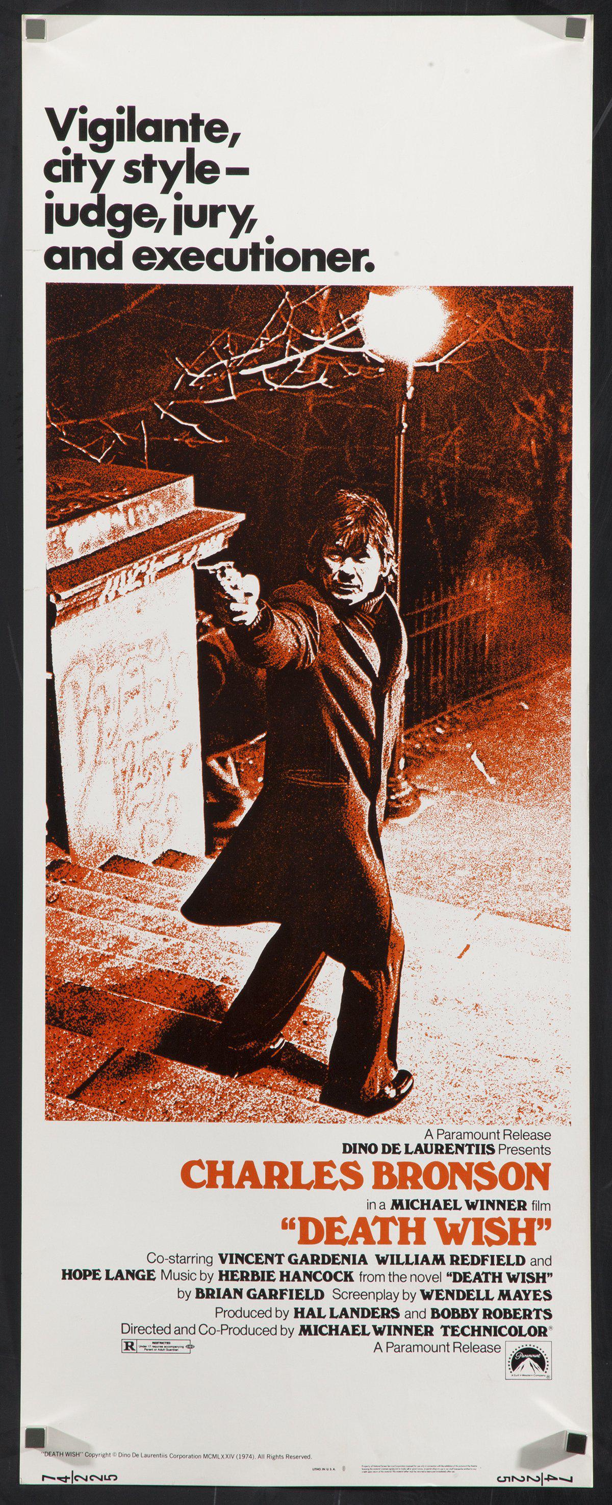 Death Wish Insert (14x36) Original Vintage Movie Poster