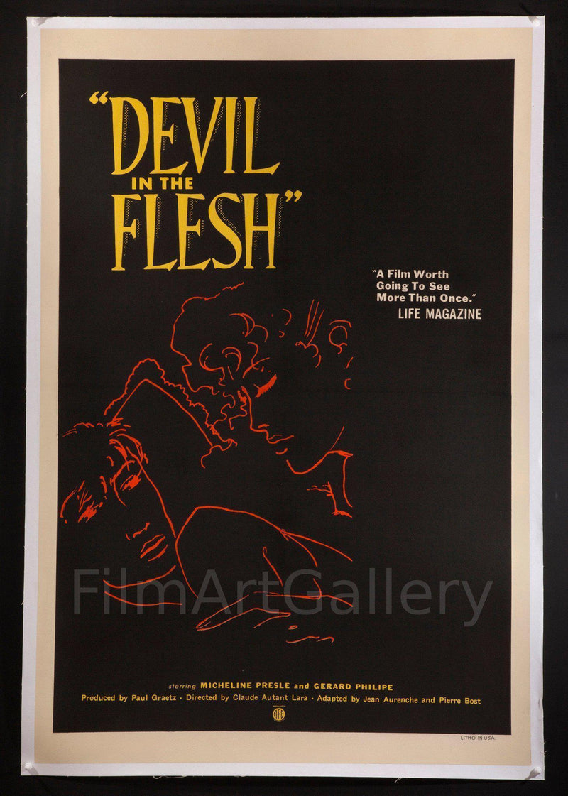 Devil in the Flesh (Le Diable Au Corps) 1 Sheet (27x41) Original Vintage Movie Poster