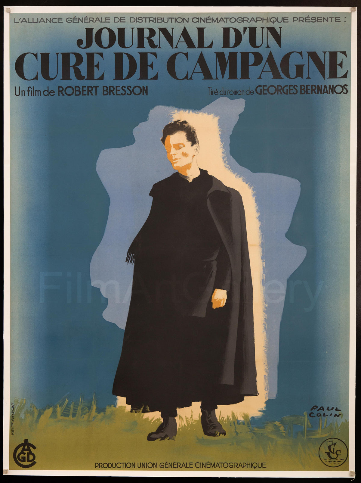 Diary of a Country Priest (Journal D&#39;Un Cure De Campagne) French 1 Panel (47x63) Original Vintage Movie Poster