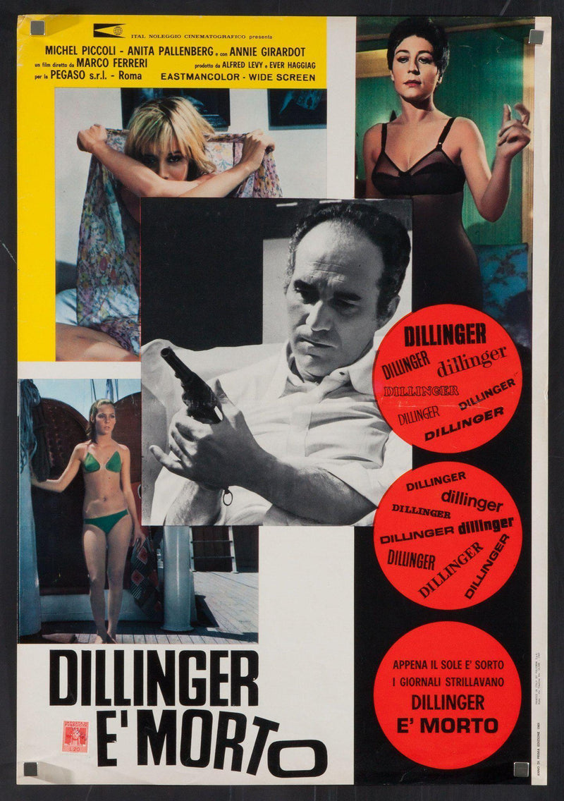 Dillinger Is Dead (Dillinger E Morto) Italian Photobusta (18x26) Original Vintage Movie Poster