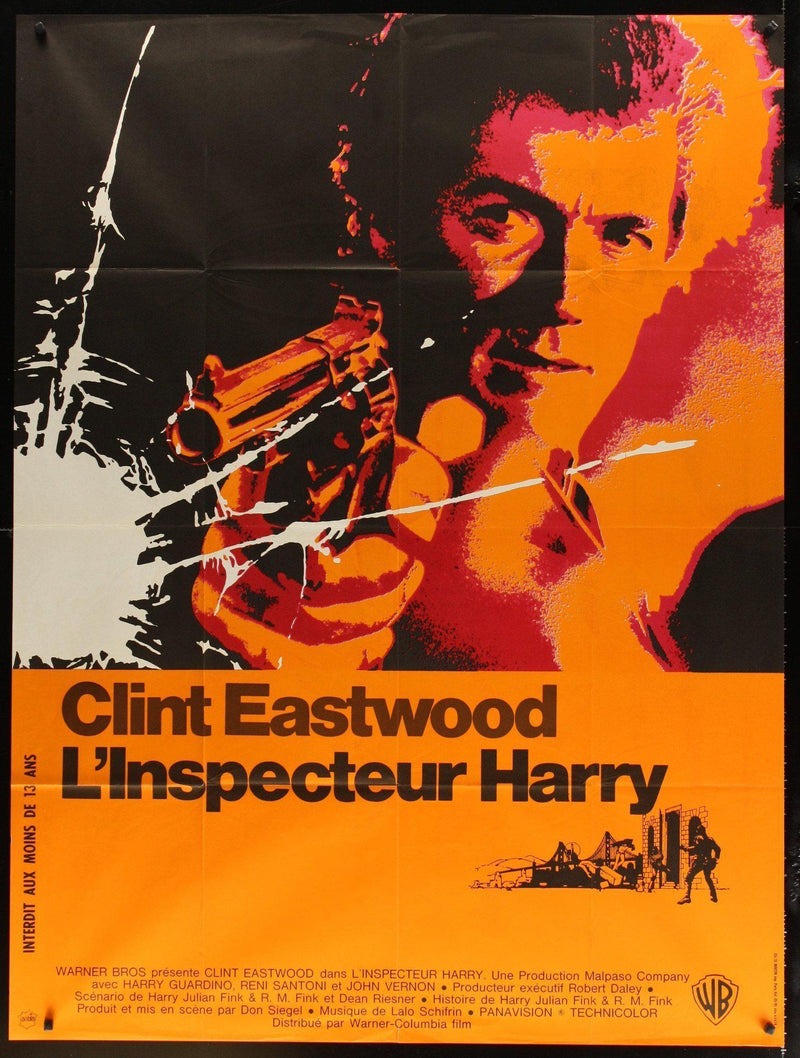 Dirty Harry French 1 panel (47x63) Original Vintage Movie Poster