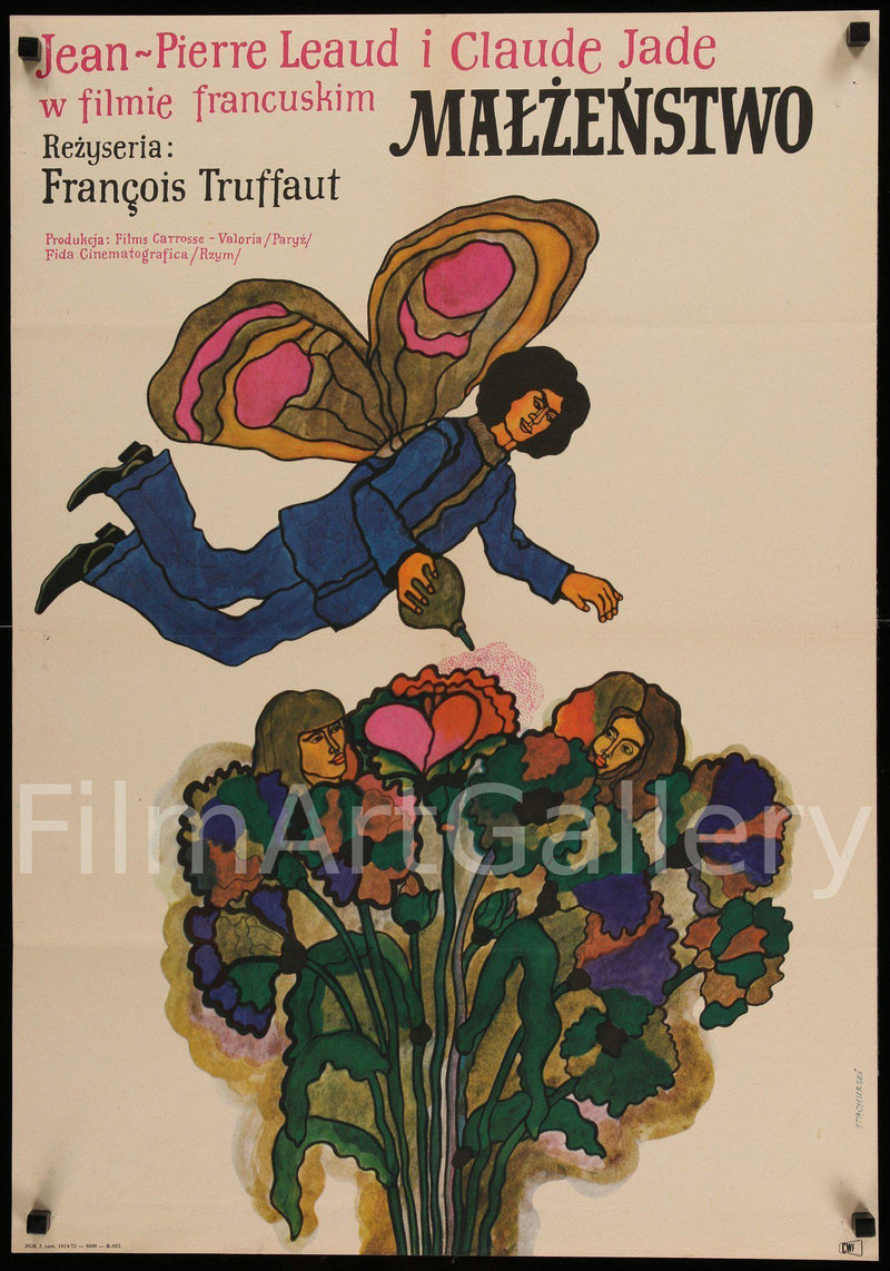 Domicile Conjugal (Bed and Board) Polish B1 (23x33) Original Vintage Movie Poster