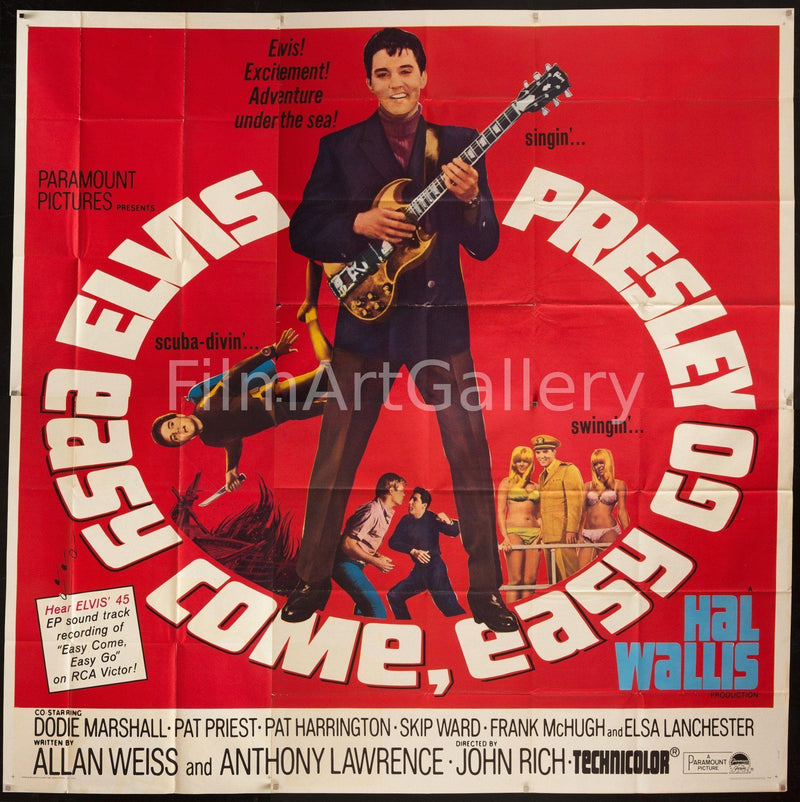Easy Come Easy Go 6 Sheet (81x81) Original Vintage Movie Poster