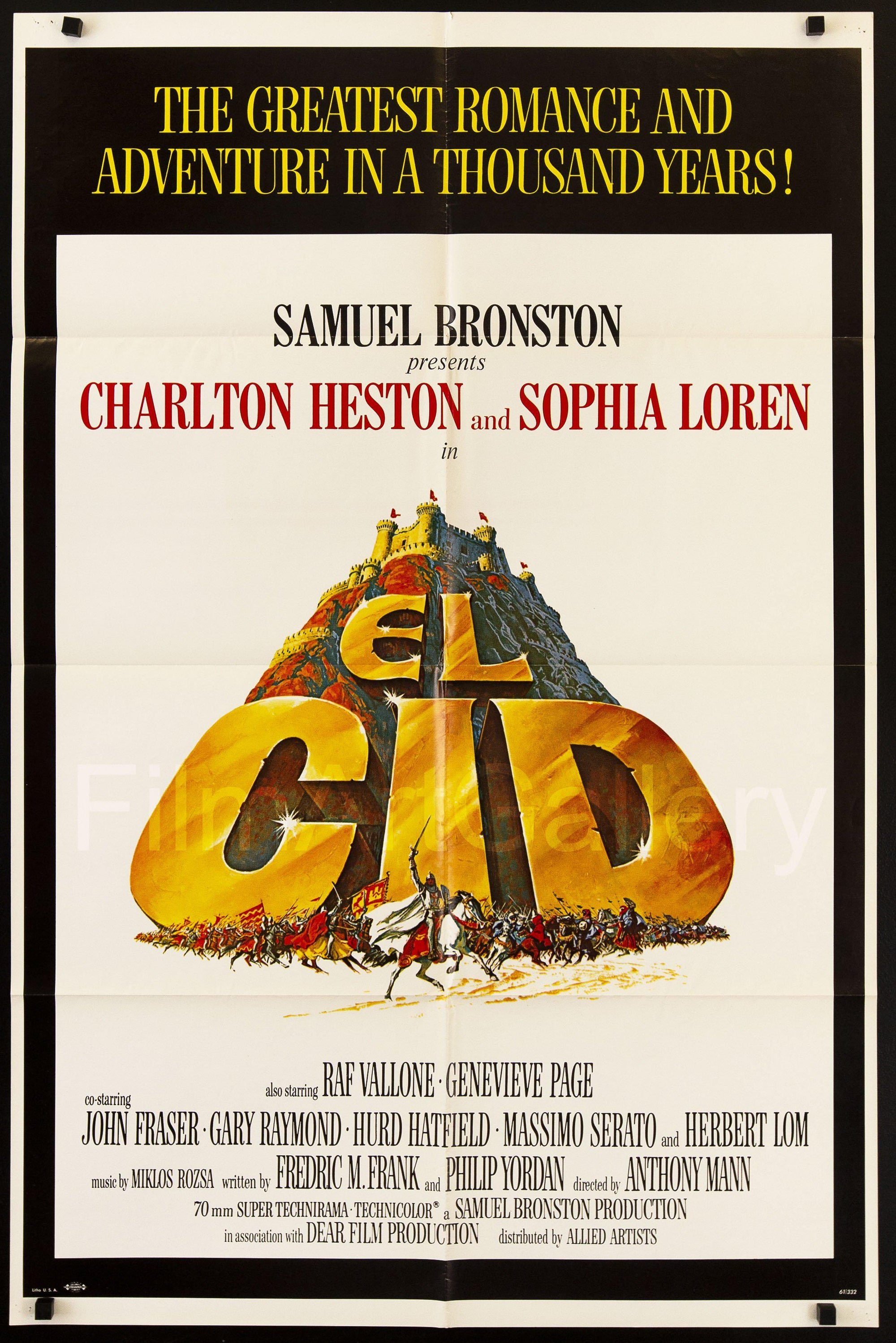 El Cid 1 Sheet (27x41) Original Vintage Movie Poster