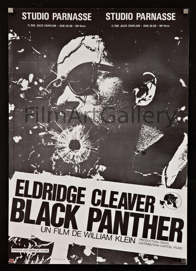Eldridge Cleaver Black Panther French small (23x32) Original Vintage Movie Poster