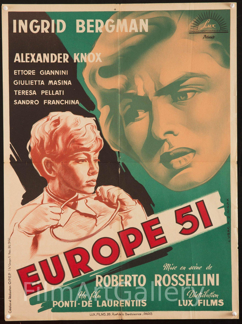 Europe 51 French Small (23x32) Original Vintage Movie Poster