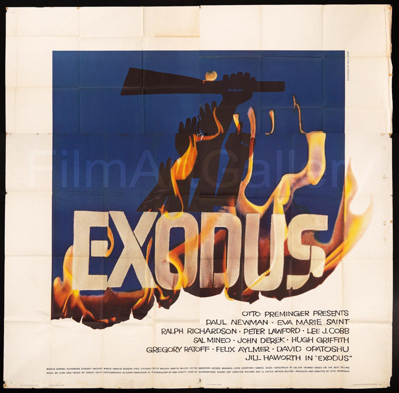 Exodus 6 Sheet (81x81) Original Vintage Movie Poster