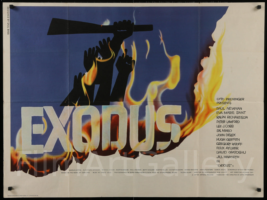 Exodus British Quad (30x40) Original Vintage Movie Poster