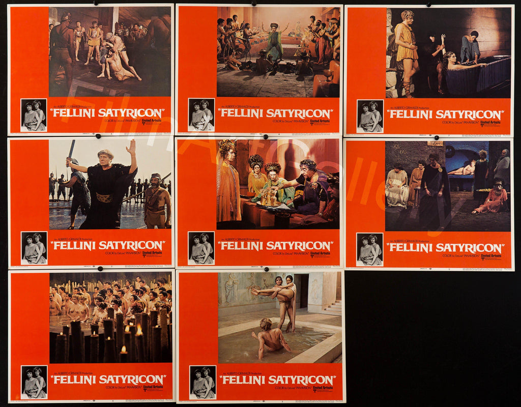 Fellini Satyricon Lobby Card Set Original Vintage Movie Poster