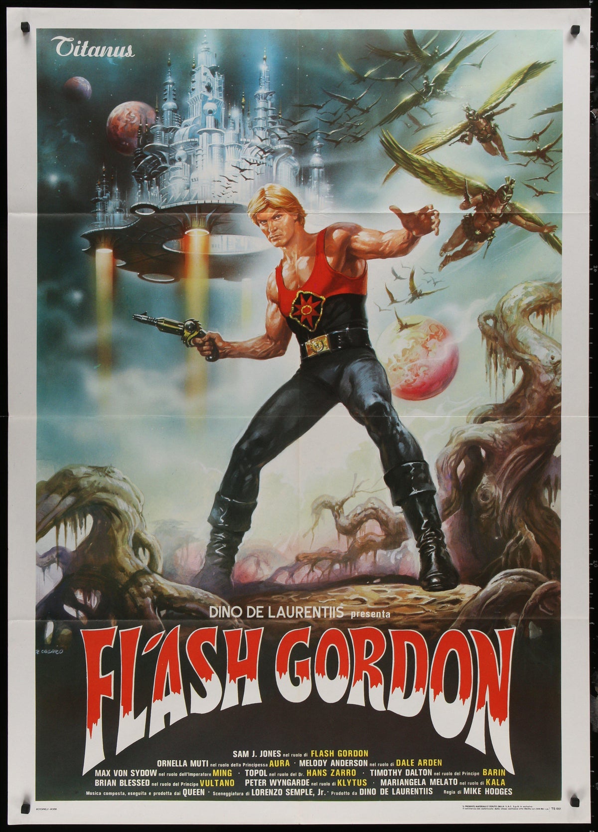 Flash Gordon Italian 2 Foglio (39x55) Original Vintage Movie Poster