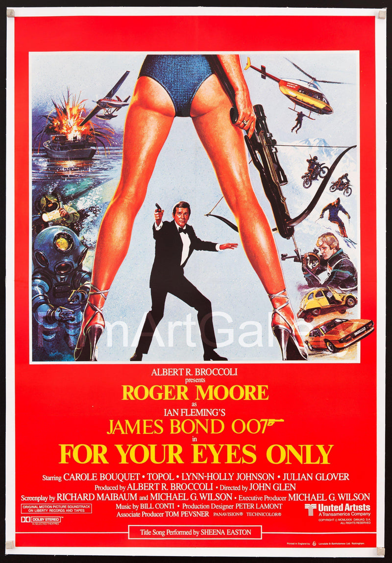 For Your Eyes Only 1 Sheet (27x41) Original Vintage Movie Poster