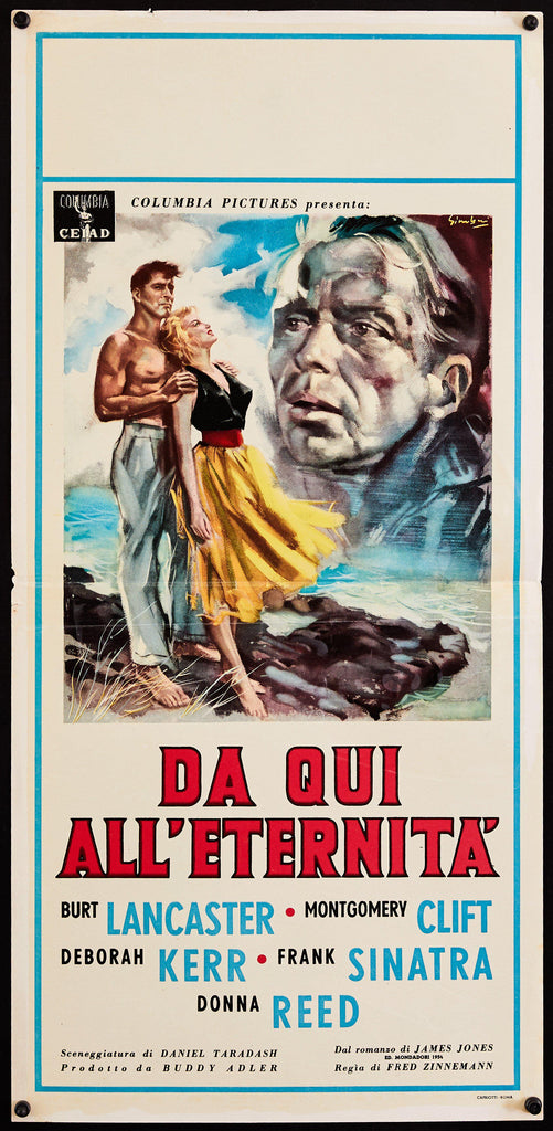 From Here to Eternity Italian Locandina (13x28) Original Vintage Movie Poster