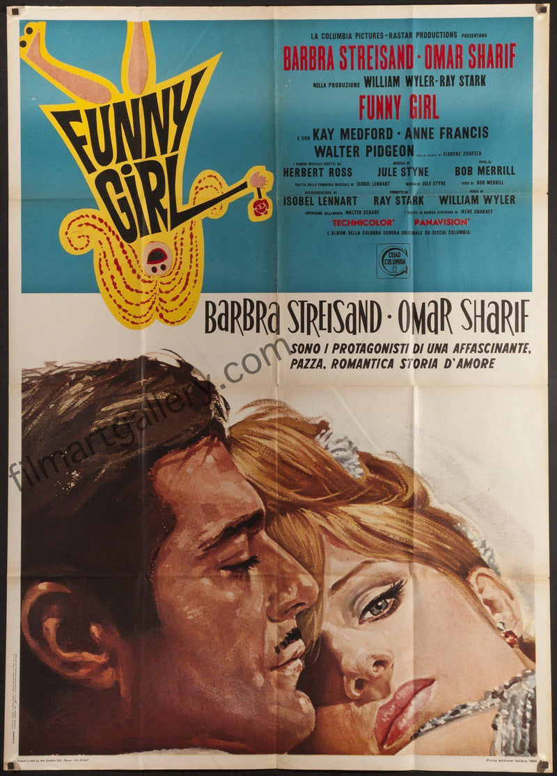 Funny Girl Italian 2 foglio (39x55) Original Vintage Movie Poster