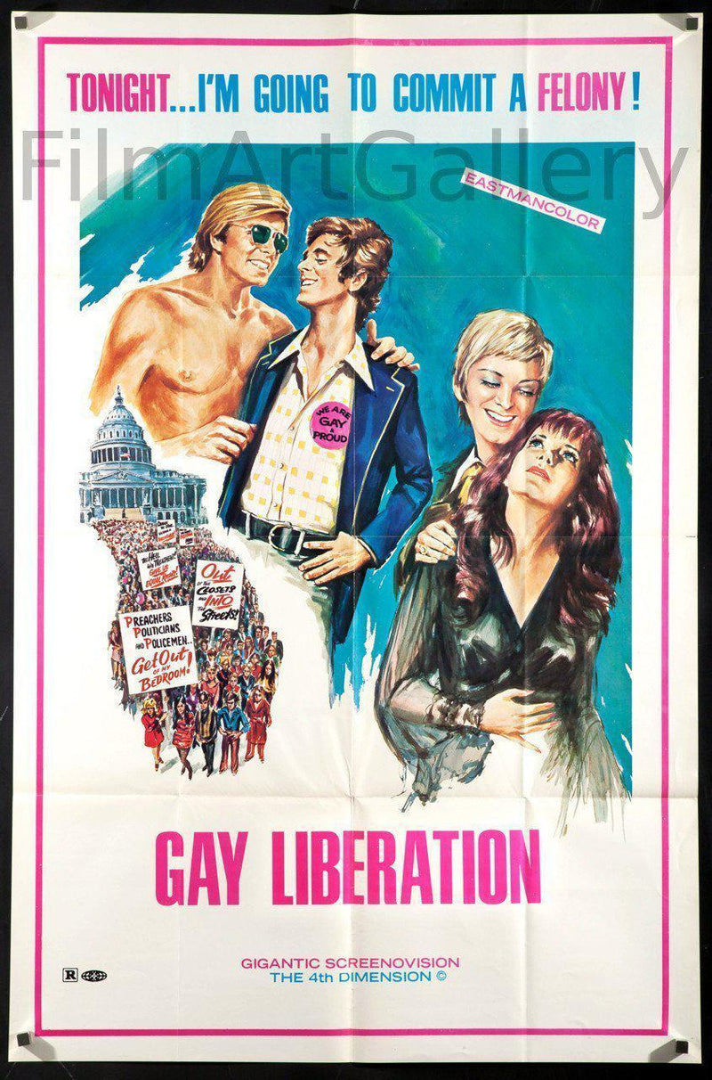 Gay Liberation 1 Sheet (27x41) Original Vintage Movie Poster
