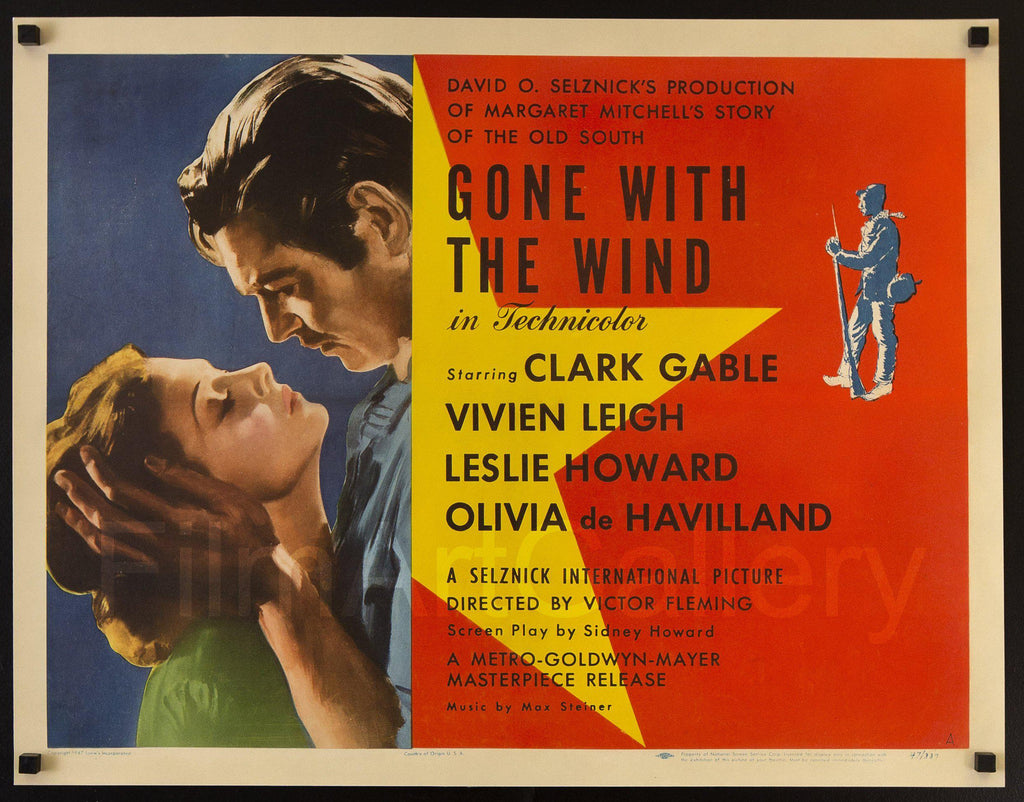 Gone With the Wind 22x28 Original Vintage Movie Poster