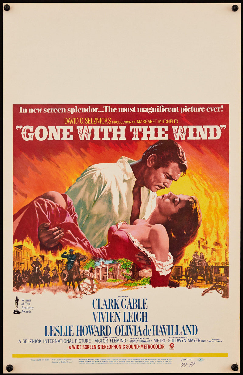 Gone With the Wind Window Card (14x22) Original Vintage Movie Poster