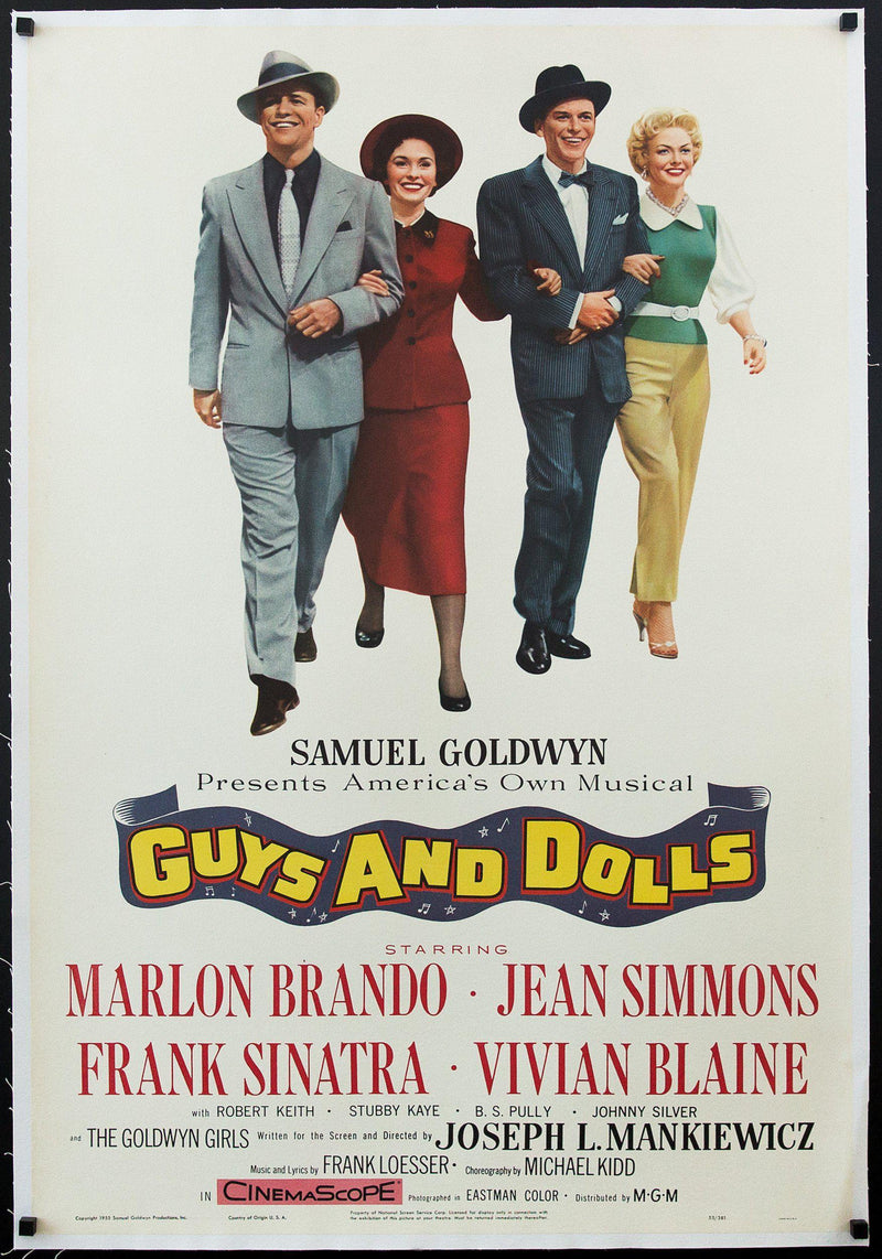 Guys and Dolls 1 Sheet (27x41) Original Vintage Movie Poster