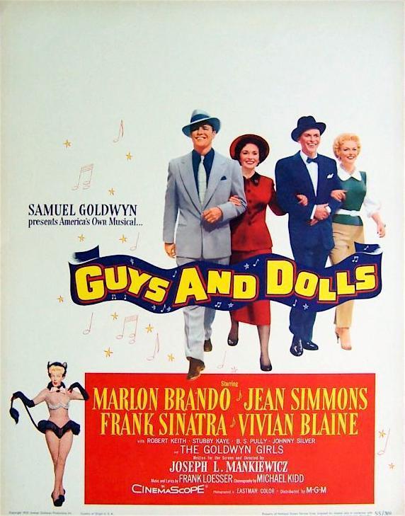 Guys and Dolls Half sheet (22x28) Original Vintage Movie Poster