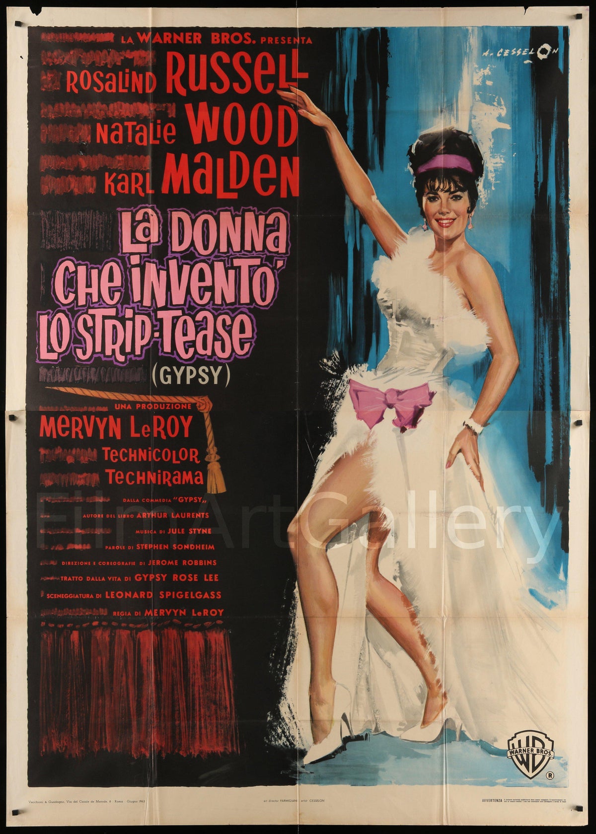 Gypsy Italian 4 foglio (55x78) Original Vintage Movie Poster